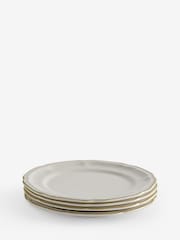 Laura Ashley Set of 4 White and Soft Gold Side Plate - Image 5 of 5