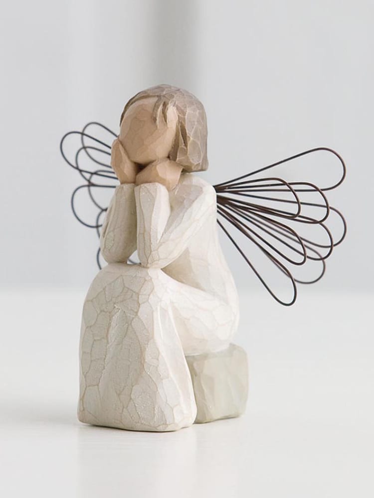 Willow Tree Off White Angel Of Caring Figurine - Image 1 of 2 Willow Tree Off White Angel Of Caring Figurine - Image 1 of 2