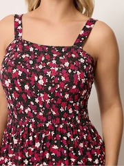 Rojo - Yours Curve Shirred Midaxi Dress - Imagen 4 de 5