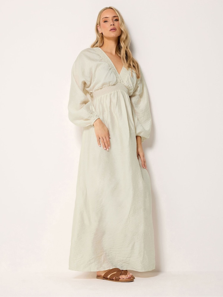 Long Tall Sally Textured Shirred Neck Maxi Dress - Image 1 of 6 Long Tall Sally Textured Shirred Neck Maxi Dress - Image 1 of 6