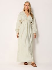 Long Tall Sally Textured Shirred Neck Maxi Dress - Image 3 of 6