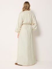 Long Tall Sally Textured Shirred Neck Maxi Dress - Image 4 of 6