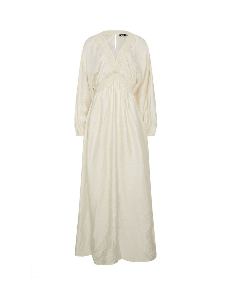 Long Tall Sally Textured Shirred Neck Maxi Dress - Image 6 of 6 Long Tall Sally Textured Shirred Neck Maxi Dress - Image 6 of 6