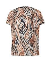 Yours Curve Brown London Pleated Shoulder Top - Image 5 of 5