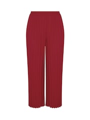 Yours Curve Red London Pleated Trousers - Image 5 of 5