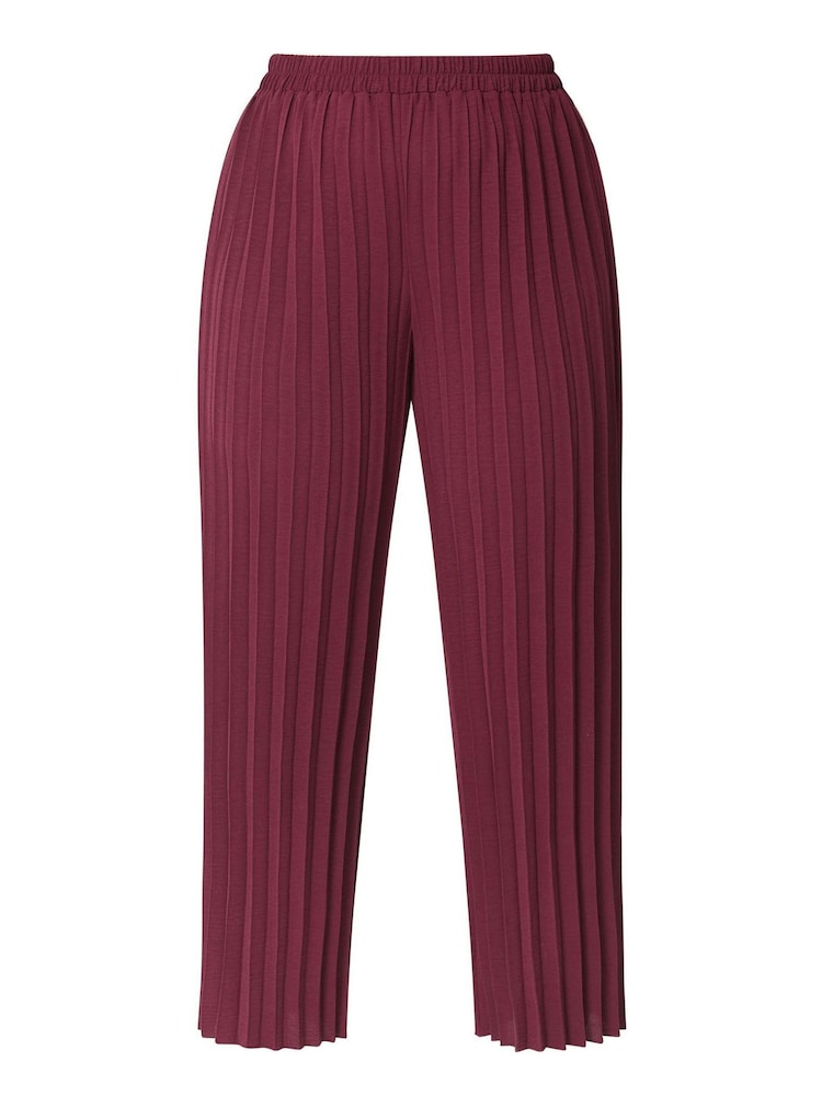 Yours Curve Purple London Pleated Trousers - Image 5 of 5 Yours Curve Purple London Pleated Trousers - Image 5 of 5
