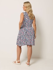 Yours Curve Black Sleeveless Wrap Front Dress - Image 3 of 5