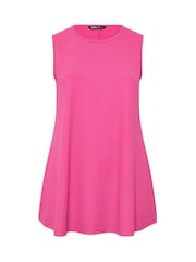 Yours Curve Pink Soft Touch Ribbed Swing Top - Image 5 of 5