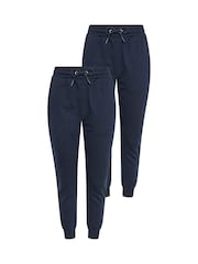 M&Co Blue Cuffed Joggers 2 Pack - Image 1 of 2