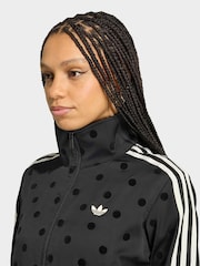 adidas Originals Black Polka Dot Firebird Satin Track Top Jacket - Image 4 of 6