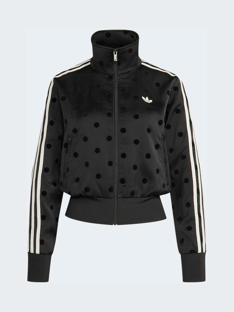 adidas Originals Black Polka Dot Firebird Satin Track Top Jacket - Image 6 of 6 adidas Originals Black Polka Dot Firebird Satin Track Top Jacket - Image 6 of 6