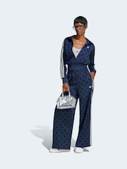 adidas Originals Indigo Blue Polka Dot Firebird Satin Track Top Jacket - Image 3 of 5