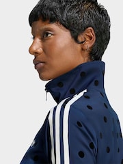 adidas Originals Indigo Blue Polka Dot Firebird Satin Track Top Jacket - Image 5 of 5