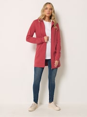 Long Tall Sally Red Longline Zip Through Hoodie - Image 2 of 5