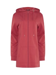 Long Tall Sally Red Longline Zip Through Hoodie - Image 5 of 5
