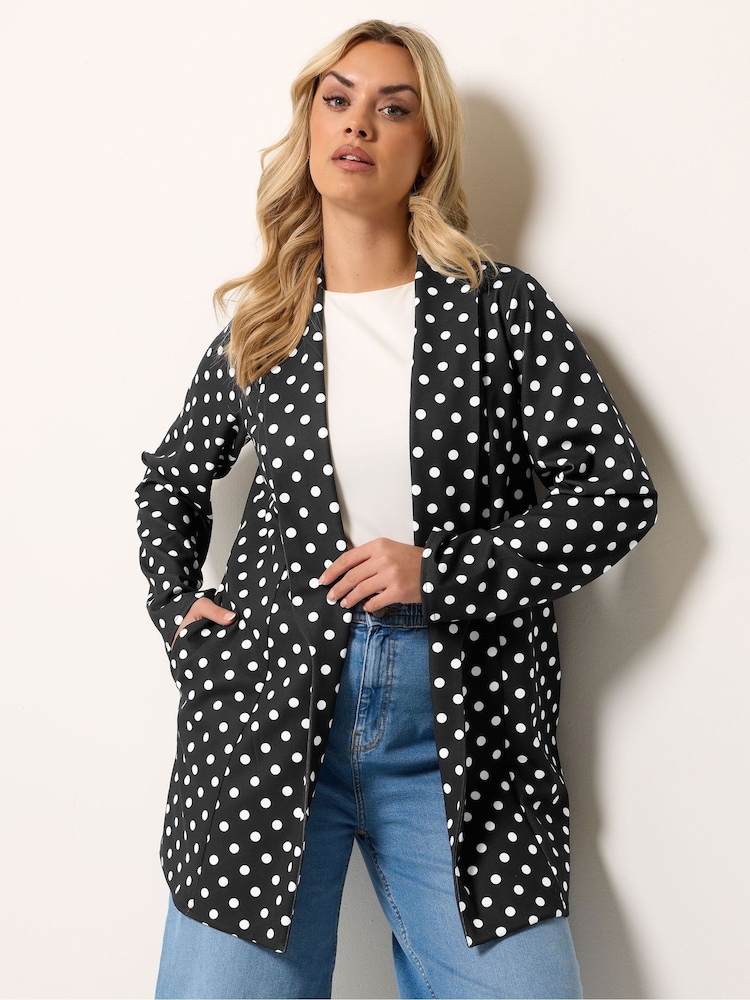 Black Mono Spot Print - Yours Curve בלייזר, דגם Scuba - תמונה 1 מתוך 5 Black Mono Spot Print - Yours Curve בלייזר, דגם Scuba - תמונה 1 מתוך 5