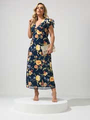 Yours Curve Blue London Tea Dress - Image 1 of 5