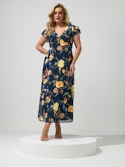 Yours Curve Blue London Tea Dress - Image 2 of 5