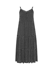 Yours Curve Black Tiered Maxi Dress - Image 5 of 5