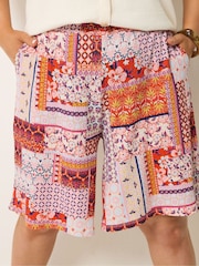 Yours Curve Pink Pull On Jersey Shorts - Image 4 of 5