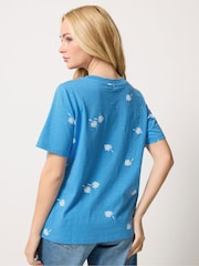 M&Co Blue Puff Print Pocket T-Shirt - Image 3 of 5