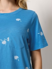 M&Co Blue Puff Print Pocket T-Shirt - Image 4 of 5