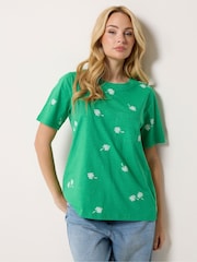 M&Co Green Puff Print Pocket T-Shirt - Image 1 of 5