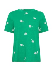 M&Co Green Puff Print Pocket T-Shirt - Image 5 of 5