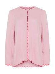 Yours Curve Pink Scallop Edge Cardigan - Image 6 of 6