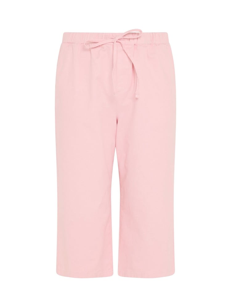 Yours Curve Pink Pull On Cropped Trousers - Image 6 of 6 Yours Curve Pink Pull On Cropped Trousers - Image 6 of 6