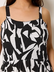 Negro - Yours Curve Shirred Midaxi Dress - Imagen 4 de 4