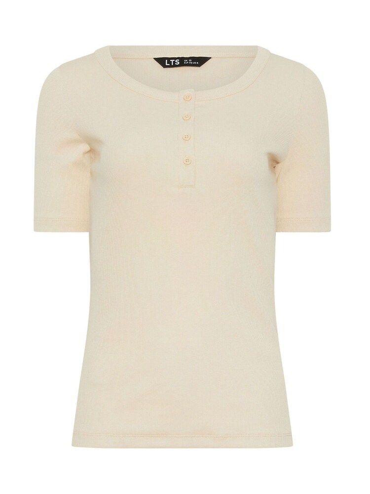 Long Tall Sally Yellow Scoop Neck Button T-Shirt - Image 5 of 5