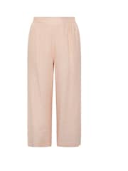 Yours Curve Orange Stripe Wide Leg Linen Trousers - Image 5 of 5
