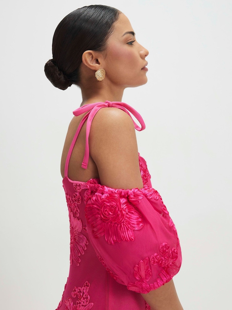 River Island Pink Petite Cornelli Maxi Dress - Image 2 of 4 River Island Pink Petite Cornelli Maxi Dress - Image 2 of 4