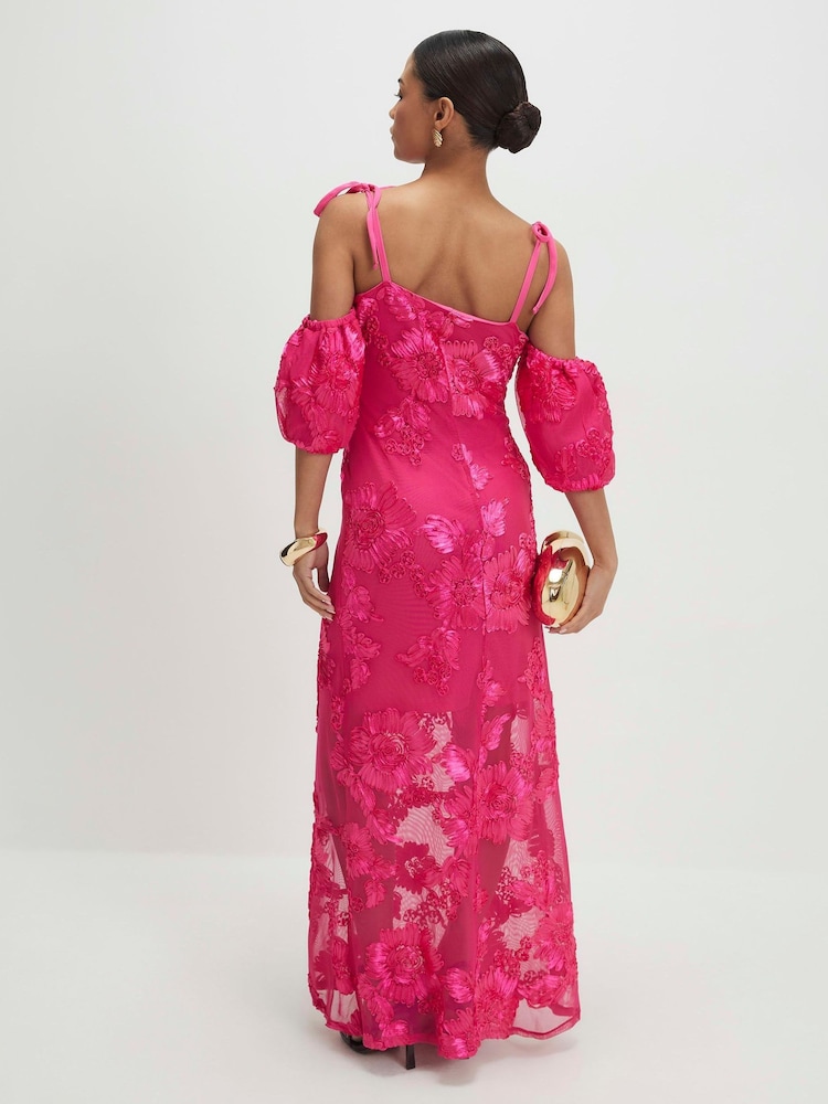 River Island Pink Petite Cornelli Maxi Dress - Image 4 of 4 River Island Pink Petite Cornelli Maxi Dress - Image 4 of 4