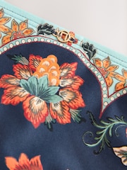 Navy/Peach Floral High Leg Bikini Bottoms - Image 7 of 7