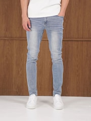 Açıq Mavi - CAPO Capo Slim Fit Denim Jeans - 7şəkildən 5 şəkil
