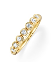 The Diamond Store Gold Orbit Half Band 0.30ct F/VS Round Cut Rubover Eternity Ring in 18K Yellow Gold - Image 1 of 6