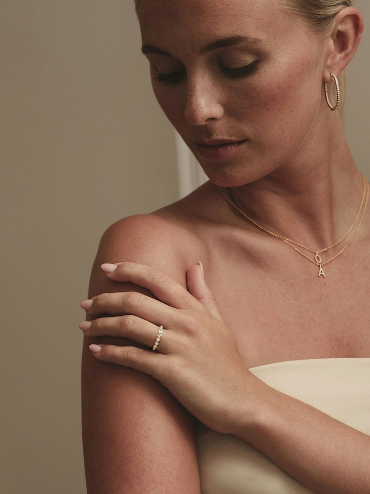 The Diamond Store Gold Orbit Half Band 0.30ct F/VS Round Cut Rubover Eternity Ring in 18K Yellow Gold - Image 6 of 6