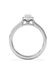 The Diamond Store Silver Lumia Cushion Cut Lab Diamond Halo Ring 0.50ct F/VS in 925 Silver - Image 2 of 6