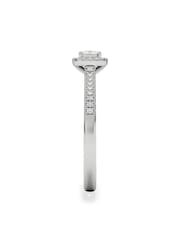 The Diamond Store Silver Lumia Cushion Cut Lab Diamond Halo Ring 0.50ct F/VS in 925 Silver - Image 3 of 6