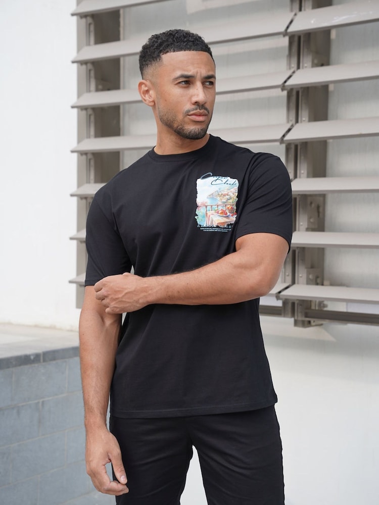 CAPO Black Amalfi T-Shirt - Image 1 of 6