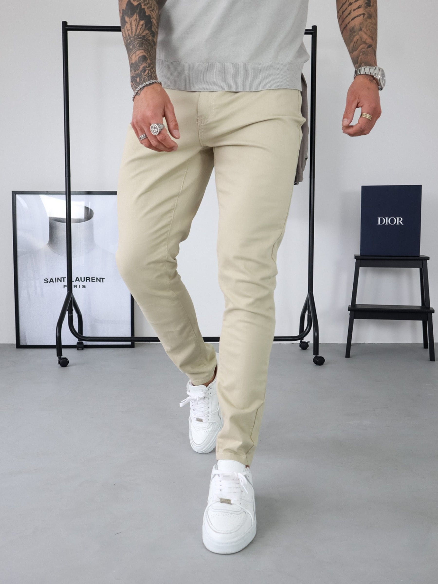 Buy CAPO Natural Chino Trousers from Next USA