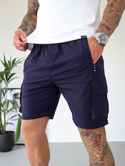 CAPO Blue Lightweight Cargo Shorts - Image 1 of 6