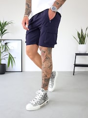 CAPO Blue Lightweight Cargo Shorts - Image 3 of 6