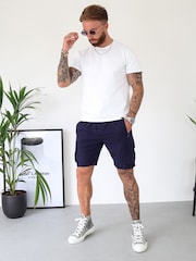 CAPO Blue Lightweight Cargo Shorts - Image 4 of 6