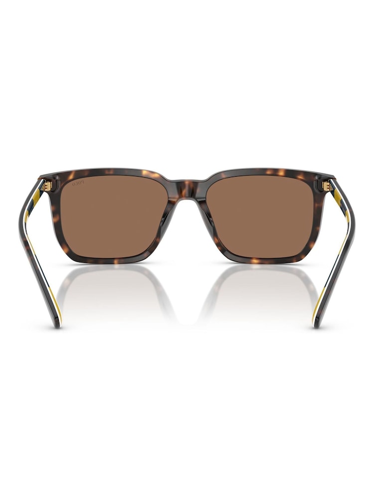 Polo Ralph Lauren Brown 0Ph4224U Rectangle Sunglasses - Image 2 of 5 Polo Ralph Lauren Brown 0Ph4224U Rectangle Sunglasses - Image 2 of 5