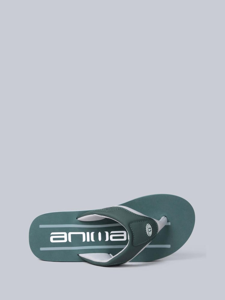Animal Green Jekyl Mens Flip-Flops - Image 2 of 5 Animal Green Jekyl Mens Flip-Flops - Image 2 of 5