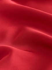 Red Satin Cape Long Sleeve Blouse - Image 7 of 7