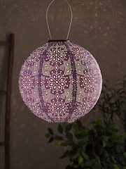 Lights4fun 5 Piece Gold Tyvek Solar Lantern Bundle Set - Image 6 of 6